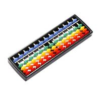 Abacus aritmético tradicional,Abacus,Herramienta de cálculo educativo para niños matemáticas,Fyore 13 dígitos de madera de tallo chino antiguo,Abacus Chino Calculadora Marco,Color/B,1 pieza