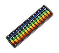 Abacus aritmético tradicional,Abacus,Herramienta de cálculo educativo para niños matemáticas,Fyore 15 dígitos de madera de tallo chino antiguo,Abacus Chino Calculadora Marco,Color,1 pieza