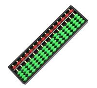 Abacus aritmético tradicional,Abacus,Herramienta de cálculo educativo para niños matemáticas,Fyore 15 dígitos de madera de tallo chino antiguo,Abacus Chino Calculadora Marco,Verde y rojo,1 pieza