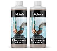 ABACUS® Desatascador industrial, sin tuberías, sin desagües, elimina el pelo y los depósitos de tuberías y desagües, 2 x 1000 ml (7675)