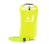Abahub Flotador de remolque de seguridad de burbujas de natación, logra ser brillante, ser visto, sé más seguro para nadadores en aguas abiertas y triatletas durante la natación al aire libre, boya de