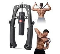 Abahub Power Twister Ajustable 2en1,Resistencia Ajustable 10-200 kg,Twister Hidráulico Brazos,Armtrainer,Rueda Abdominal,Entrenamiento de Fuerza para Brazo y Abdomen,Adecuado para Brazos Bíceps