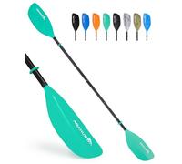 Abahub Remo Kayak Ajustable 210cm a 230cm Pala Doble de Aluminio para Kayak Bote de Remos Canoa Vástago de Aleación de Aluminio Cuchillas de Plástico Verde menta