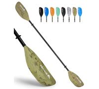 Abahub Remo Kayak Ajustable 210cm a 230cm Pala Doble de Aluminio para Kayak Bote de Remos Canoa Vástago de Aleación de Aluminio Cuchillas de Plástico Camuflaje