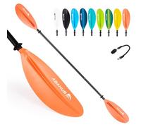 Abahub Remo Kayak Ajustable 220cm a 240cm Pala Doble de Aluminio con línea de Remo para Kayak Bote de remos Canoa Negro/Blanco/Azul/Verde/Naranja/Amarillo/Turquesa