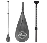 Abahub Remo Paddle Surf Carbono Pala Sup Paddle con Bolsa Pala Remo Extensible 170-218cm Hoja de Plástico con Impresión de Ondas para Tabla de Sup Canoa de Surf