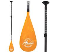 Abahub Remo Paddle Surf Carbono Pala Sup Paddle con Bolsa Pala Remo Extensible 170-218cm Hoja de Plástico con Impresión de Ondas para Tabla de Sup Canoa de Surf