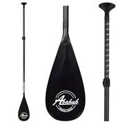 Abahub Remo Paddle Surf Carbono Pala Sup Paddle con Bolsa Pala Remo Extensible 170-218cm Hoja de Plástico con Impresión de Ondas para Tabla de Sup Canoa de Surf