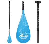 Abahub Remo Paddle Surf Carbono Pala Sup Paddle con Bolsa Pala Remo Extensible 170-218cm Hoja de Plástico con Impresión de Ondas para Tabla de Sup Canoa de Surf