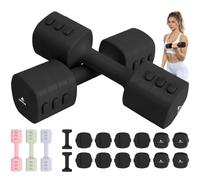 Abahub Set de Mancuernas Ajustables 2.5kg Pesas x2 Par Para Mujer | 4 en 1 Dumbell con Pesas Ajustables,Mancuernas Ligeras para Mujeres,Entrenamiento de Fuerza para Brazos en Casa,Pilates,Yoga