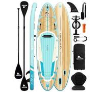 Abahub Tabla Paddle Surf Hinchable con Asiento 320x84x15cm Juego Tabla de Stand Up Paddle, Sup Board con Remo de Aluminio Ajustable, Asiento de Kayak, para Kayak, Sup, Pesca,Yoga
