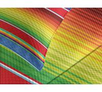ABAKUHAUS Abstracto Cubrecama, Manta Étnica Horizontal y Colorida Tapete Patrón de Líneas Diseño Abstracto, Material Resistente, 170 x 220 cm, Multicolor