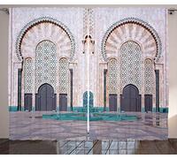 ABAKUHAUS Arquitectura Cortina, Histórica Puerta de construcción, Sala de Estar Dormitorio Cortinas Ventana Set de Dos Paños, 280 x 175 cm, Crema Aqua