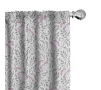 ABAKUHAUS Clásico Juego de 4 Paños Cortinas, Primavera puntillas Bayas, Tratamiento de Ventana para Habitación y Dormitorio, 150 cm x 245 cm, Gris Gris pálido Malva