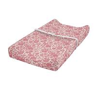 ABAKUHAUS Coral Cubierta del cambiador, Rosas Femenino de la vendimia, Funda blanda para el cambiador de pañales con agujeros para la hebilla de seguridad, Oscuro Coral coco
