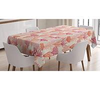 ABAKUHAUS Coral Mantele, Varios formaciones de Coral, Estampado con la Última Tecnología Lavable Colores Firmes, 140 x 200 cm, Multicolor