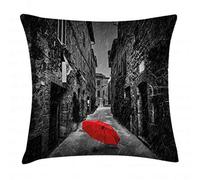 ABAKUHAUS En Blanco y Negro Funda para Almohadón, Toscana Italia, Decorativo, Estampado en Ambos Lados, 40 x 40 cm, Gris