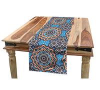 ABAKUHAUS Vendimia Camino de Mesa, Azulejo De Cerámica Marroquí, Decorativo para el Comedor o Sala de Estar Fácil de Limpiar, 40 x 225 cm, Multicolor