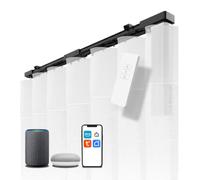 ABALON Riel Motorizado Wifi para Cortinas Onda Perfecta (5 metros, Negro)