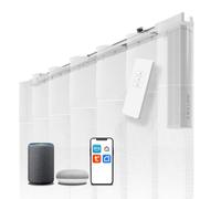 ABALON Riel Motorizado Wifi para Cortinas Onda Perfecta (6 metros, Blanco)