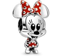 Abalorio Cadena de seguridad Colgante Mickey Mouse y Minnie Mouse de Disney para Pulseras PANDORA Collar Pulsera Europea Charms para Dia de la Madre Mujer Niña (Bebe Minnie)