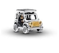 Abalorio colgante de coche de aventura de dos tonos compatible con abalorios Pandora, Trollbeads, Chamilia, Biagi y muchas otras pulseras del Reino Unido., Metal