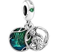 Abalorio colgante de plata 925 de Star and Wars Yoda Jedi compatible con abalorios Pandora, Trollbeads, Chamilia, Biagi y muchas otras pulseras del Reino Unido.