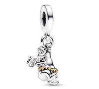 Abalorio colgante de plata de ley 925 con diseño de baloo de Disney del 100 aniversario de la selva, compatible con abalorios Pandora y muchas otras pulseras del Reino Unido., Metal