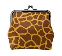 Abalorio con estampado de jirafa y monedero versátil, exquisita cartera impermeable con cierre de beso para llaves y tarjetas