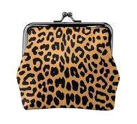 Abalorio con estampado de jirafa y monedero versátil, exquisita cartera impermeable con cierre de beso para llaves y tarjetas