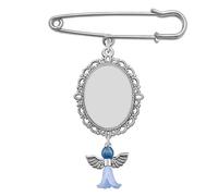 Abalorio Con Foto De Ramo Boda Pin Con Alas Angelicales Para Miembros La Familia Conmemorativos Amuleto Ramo Boda