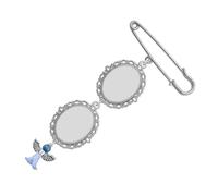 Abalorio Con Foto De Ramo Boda Pin Con Alas Angelicales Para Miembros La Familia Conmemorativos Amuleto Ramo Boda