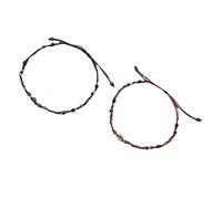 Abalorio cultural étnico chino tejido a mano para parejas, accesorio único y ajustable, pulseras de cuerda tejidas a mano