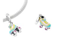 Abalorio de abeja para pulsera Pandora, abalorio de cristal de animales plateados, para mujeres y niñas, día de la madre, San Valentín, cumpleaños, aniversario, para ella, talla única, Zinc, No es una