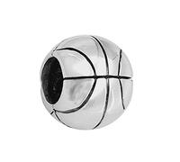 Abalorio de baloncesto de plata de ley 925 para pulsera Pandora (baloncesto)