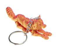 Abalorio de bolsa de animales multiarticulado con impresión 3D | Figura articulada con textura dimensional, cadena corta y cierre, acento decorativo de animales para una bolsa