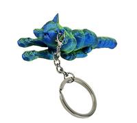 Abalorio de bolsa de animales multiarticulado con impresión 3D | Figura articulada con textura dimensional, cadena corta y cierre, acento decorativo de animales para una bolsa