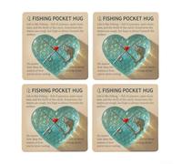 Abalorio de bolsillo de metal y cristal de mar, hecho a mano, recuerdo inspirador para los amantes de la pesca y para los papás para recordar alegres aventuras al aire libre (5)