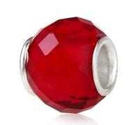 Abalorio de cristal de Murano de plata de ley 925 con piedra de nacimiento, dije de aniversario para pulsera Pandora, Todos, Glass