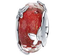 Abalorio de Cristal de Murano para Pulseras Pandora, Plata esterlina Cristal Plata de Ley