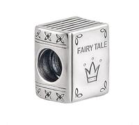 Abalorio de cuento de hadas para pulseras Pandora, plata de ley 925 auténtica, caja de regalo de feliz cumpleaños, One Size, Metal, Sin piedra preciosa