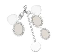 Abalorio de encaje para ramo de boda, marco de fotos, adorno conmemorativo de boda, textura de aleación para novia y novio, aniversario, colgante de cristal para ramo de novia