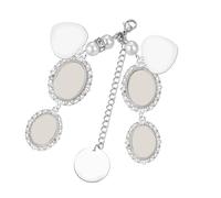 Abalorio de encaje para ramo de boda, marco de fotos, adorno conmemorativo de boda, textura de aleación para novia y novio, aniversario, colgante de cristal para ramo de novia