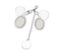 Abalorio de encaje para ramo de boda, marco de fotos, adorno conmemorativo de boda, textura de aleación para novia y novio, aniversario, colgante de cristal para ramo de novia