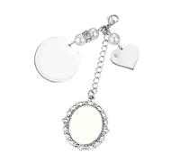 Abalorio de encaje para ramo de boda, marco de fotos, adorno conmemorativo de boda, textura de aleación para novia y novio, aniversario, colgante de cristal para ramo de novia
