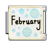 Abalorio de eslabones italianos de enero a diciembre, cumpleaños, fecha de nacimiento, aniversario, mes chino, 9 mm, compatible con pulsera de nominación, November Month, Metal, No es una piedra