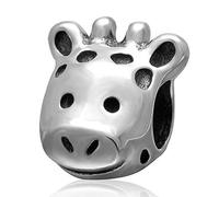 Abalorio de jirafa de plata de ley 925 con diseño de animal Cham para pulsera Pandora, Todos