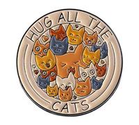 Abalorio de letra con temática felina caprichosa de aleación de metal resistente, broches decorativos para mascotas, para mochilas, sombreros, mochila elegante, insignias de gatos, One Size, como se