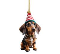 Abalorio de Perro para Espejo retrovisor - Colgante de Coche para Perro, decoración de árbol de Navidad, Colgante, de árbol de Navidad, decoración acrílica para