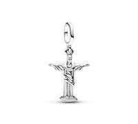 Abalorio de plata 925 con diseño de Cristo Redentor de Brasil, compatible con abalorios Pandora, Trollbeads, Chamilia, Biagi y muchas otras pulseras del Reino Unido.